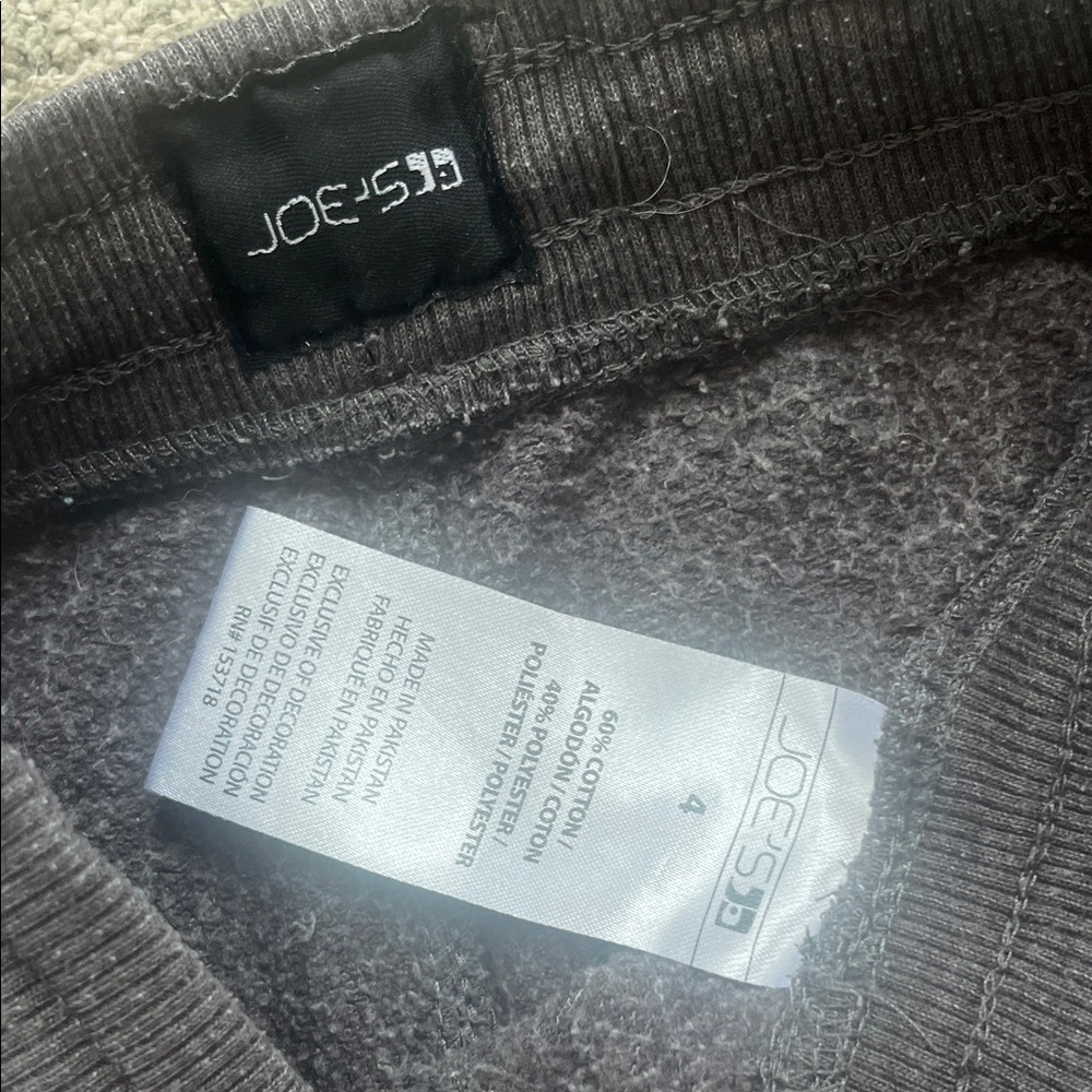 (067)Joe's Jeans Charcoal Knit Shorts - Picture 2 of 4